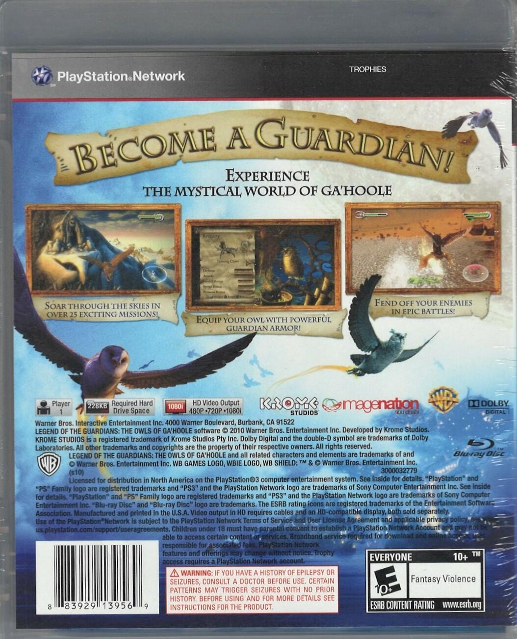 Legend of the Guardians: The Owls of Ga'Hoole - PlayStation 3