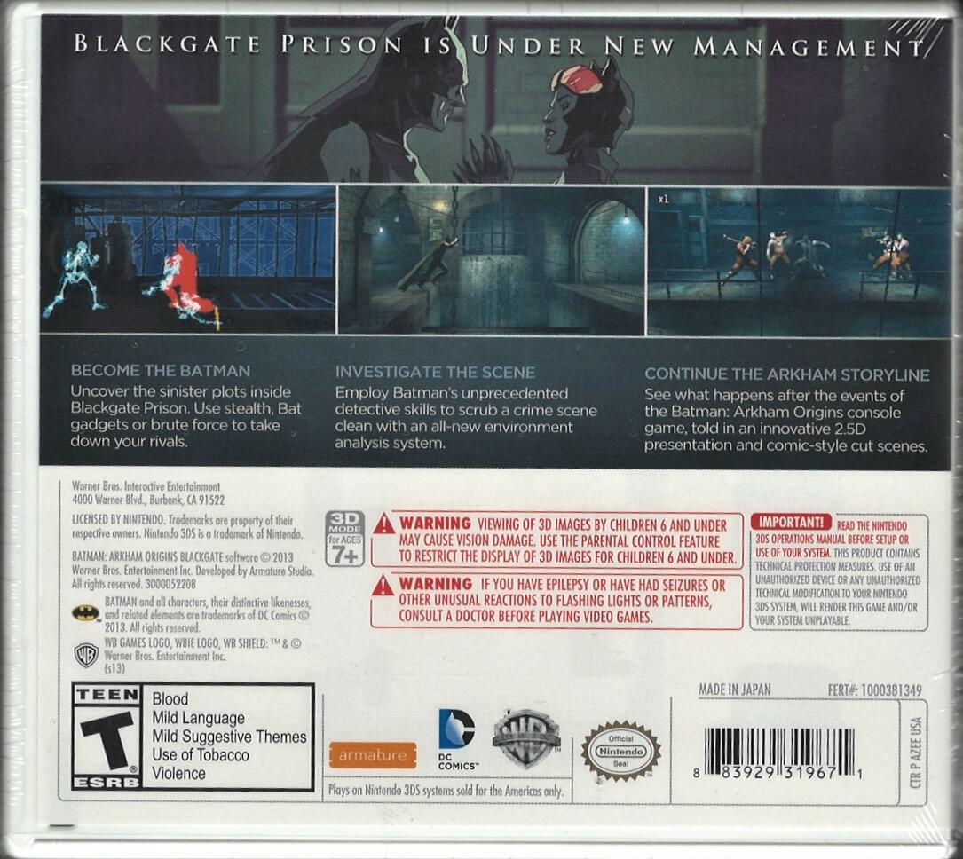 Batman: Arkham Origins Blackgate - Nintendo 3DS