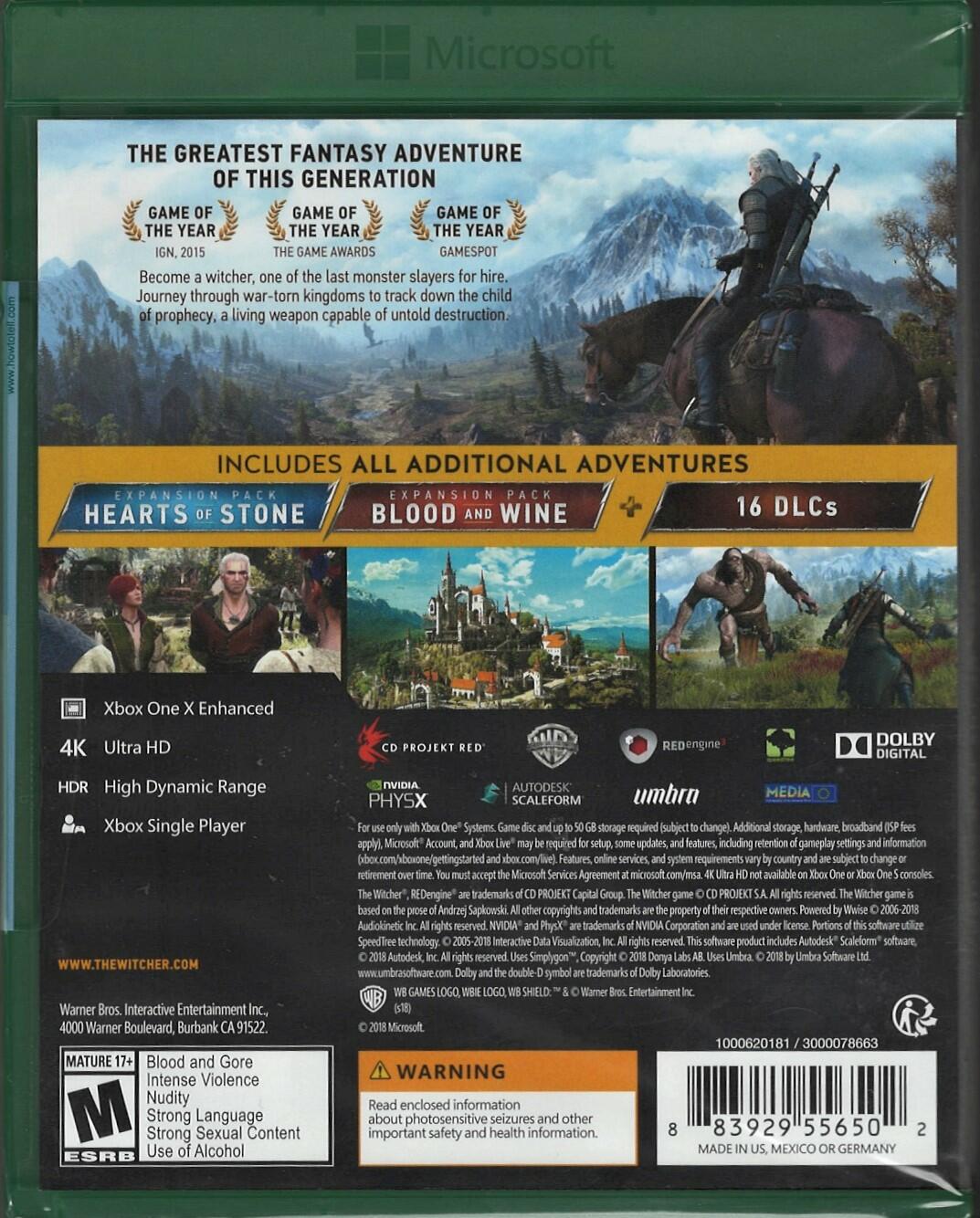 The Witcher 3: Wild Hunt Complete Edition - Xbox One