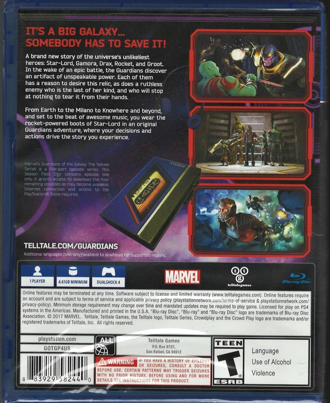 Marvel's Guardians of the Galaxy: The Telltale Series - PlayStation 4