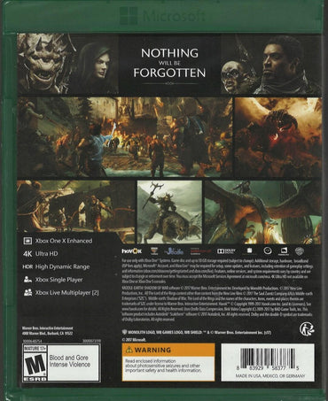 Middle Earth: Shadow Of War - Xbox One