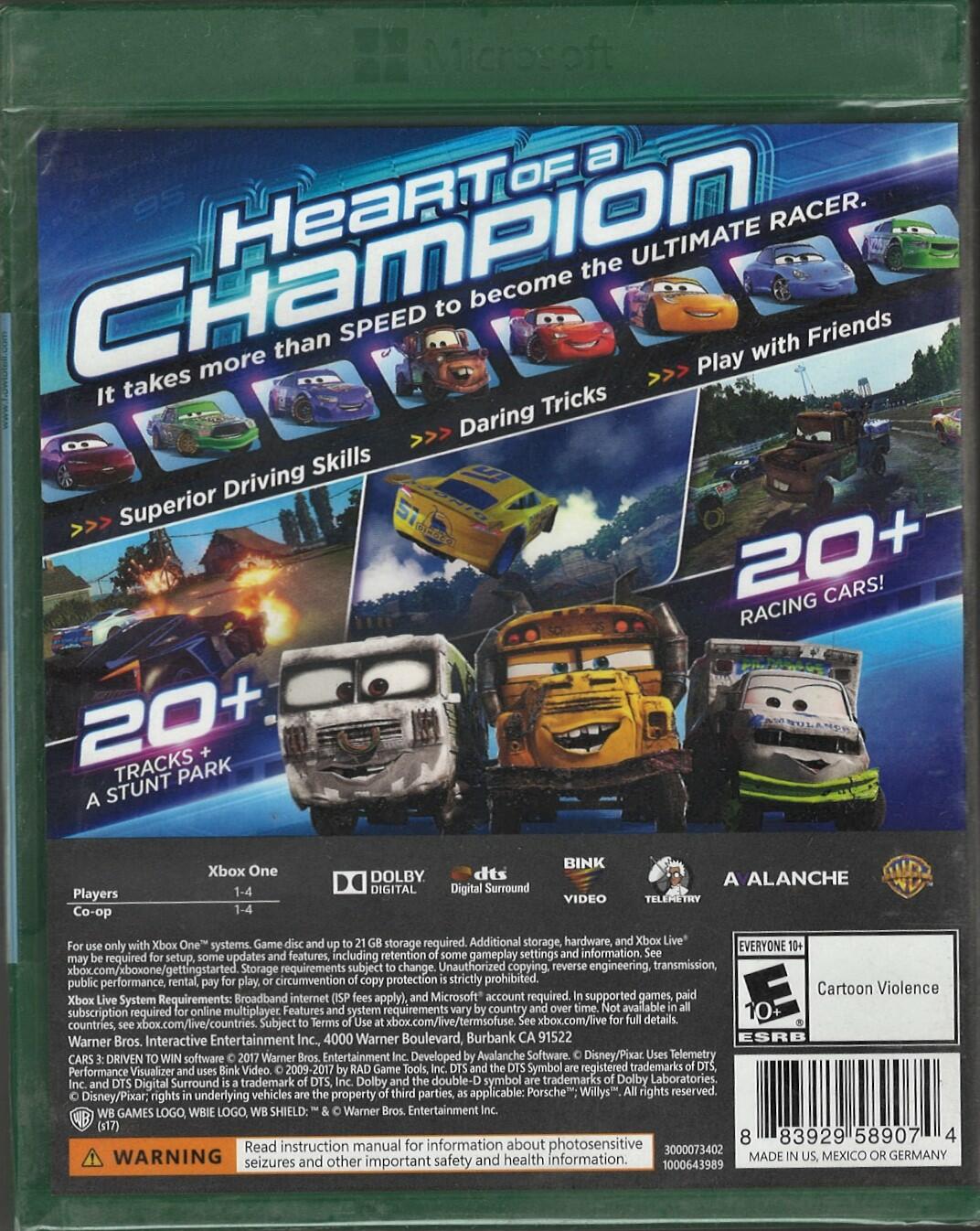 Cars 3: Driven to Win - Xbox One