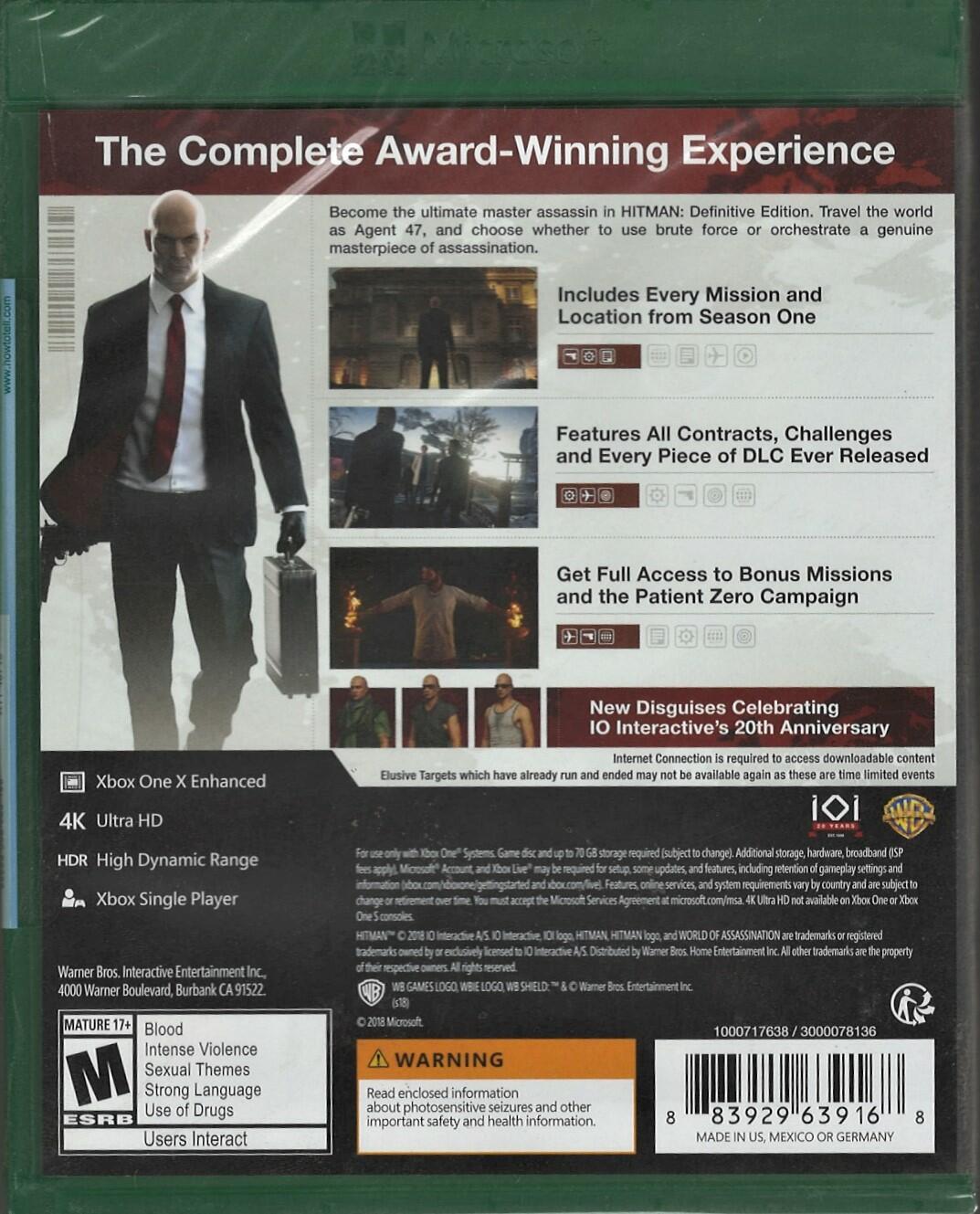 Hitman: Definitive Edition - Xbox One
