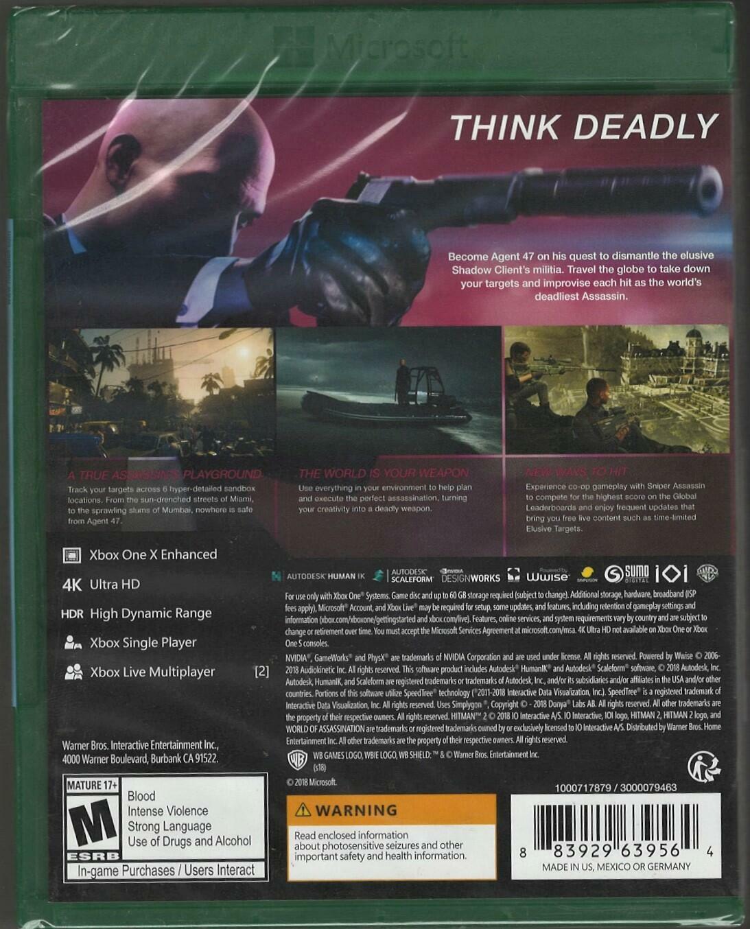 Hitman 2 - Xbox One