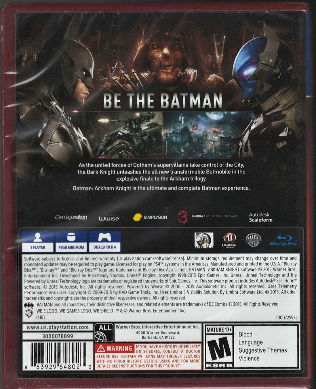 Batman: Arkham Knight GH - PlayStation 4
