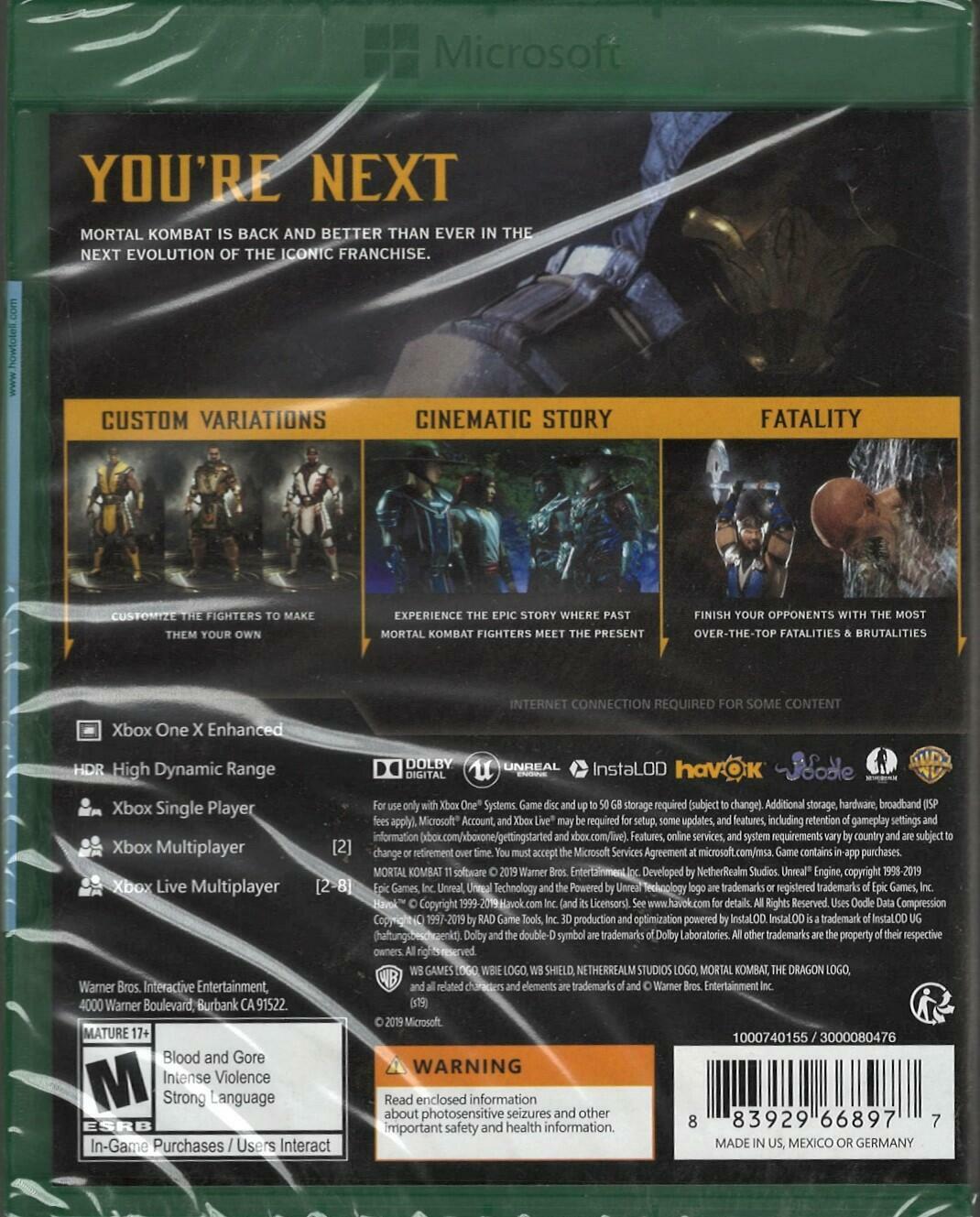 Mortal Kombat 11 - Xbox One