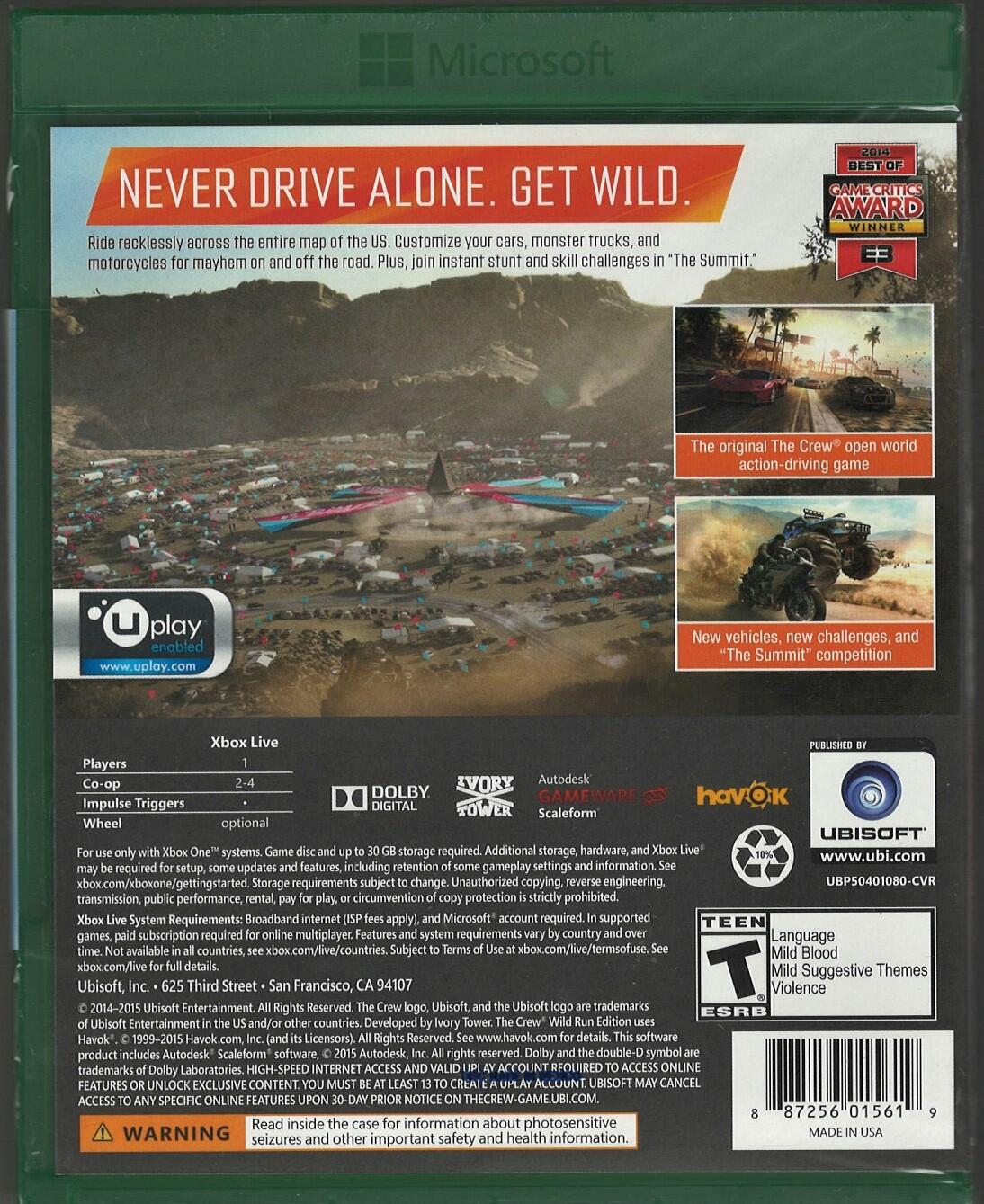 The Crew Wild Run Edition - Xbox One