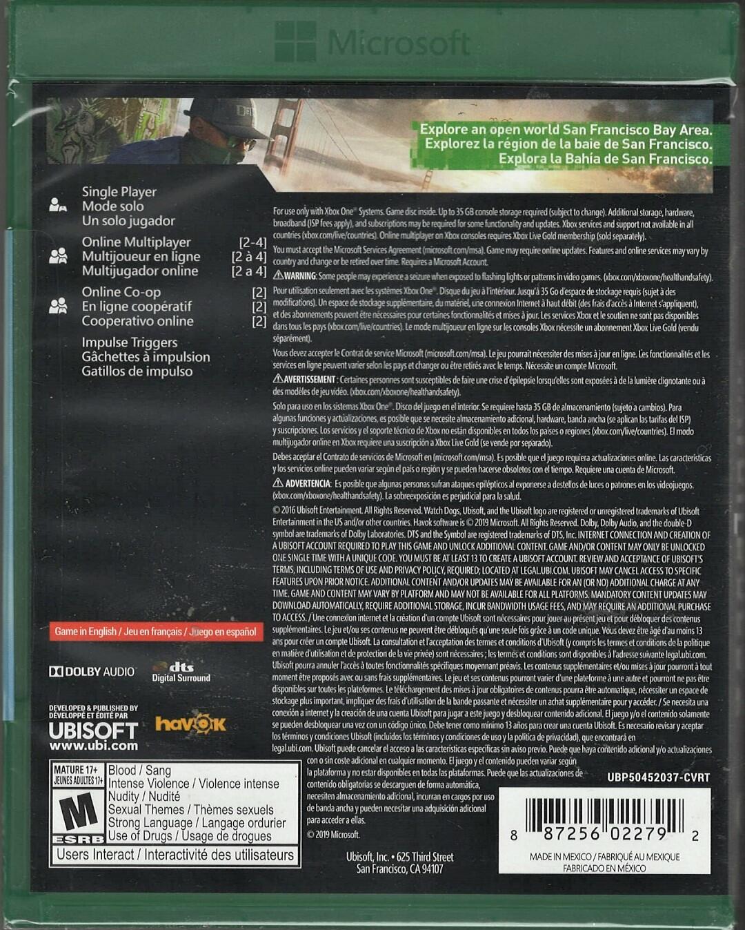 Watch Dogs 2 - Xbox One