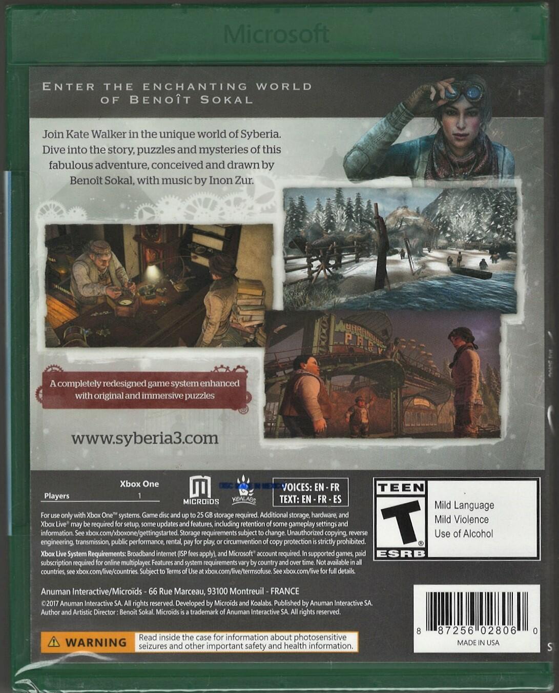 Syberia 3 - Xbox One