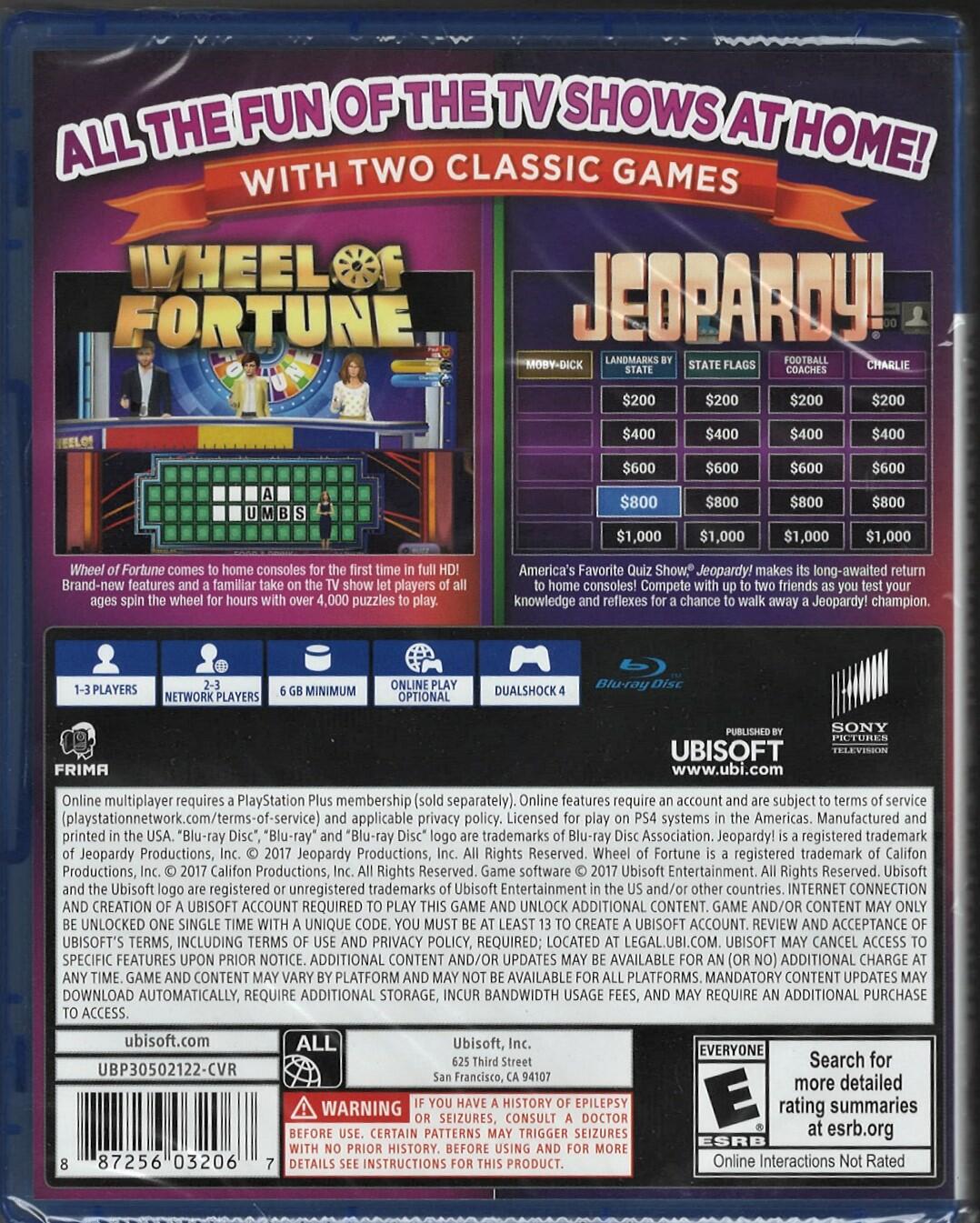 America's Greatest Game Shows: Wheel of Fortune & Jeopardy! - PlayStation 4