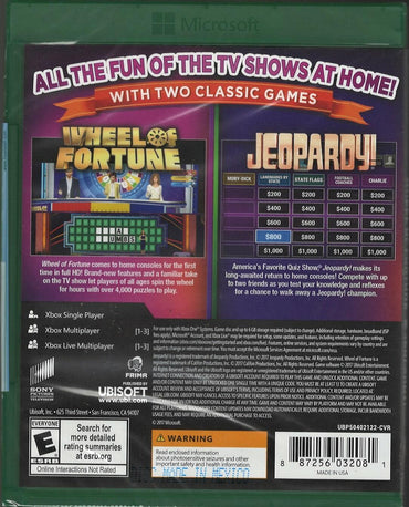 America's Greatest Game Shows: Wheel of Fortune & Jeopardy! - Xbox One