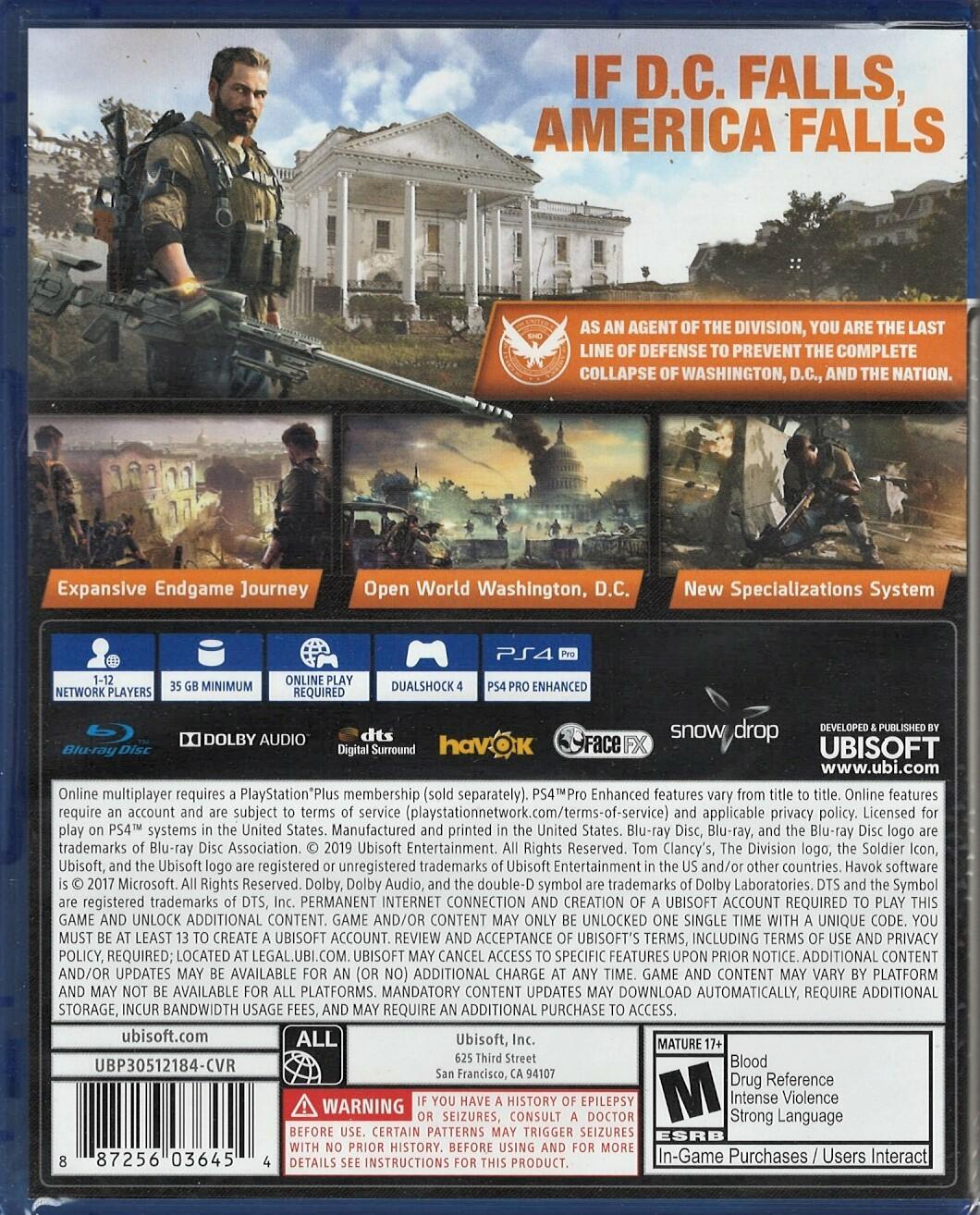 Tom Clancy's The Division 2 BL - PlayStation 4