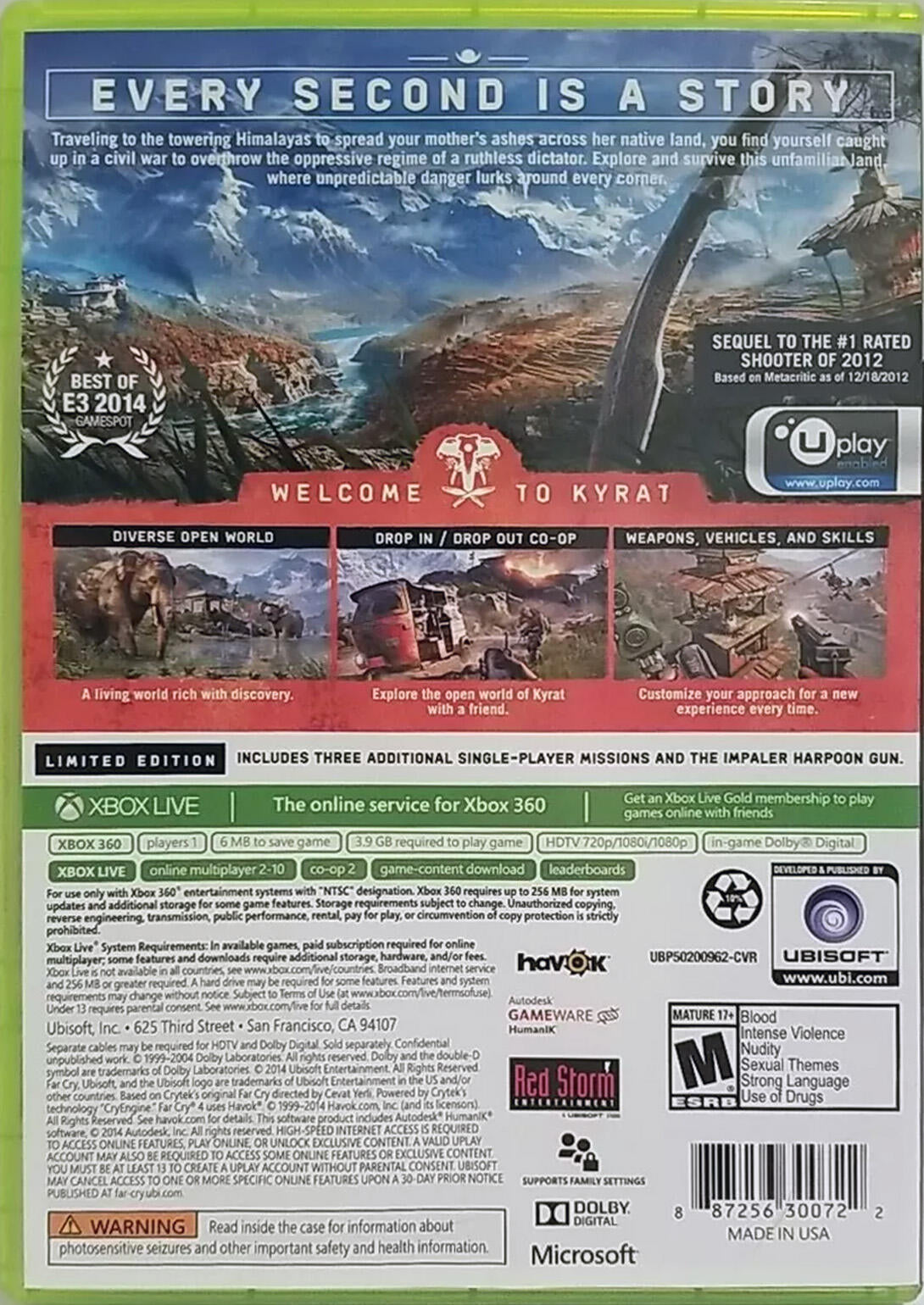 Far Cry 4 Limited Edition - Xbox 360