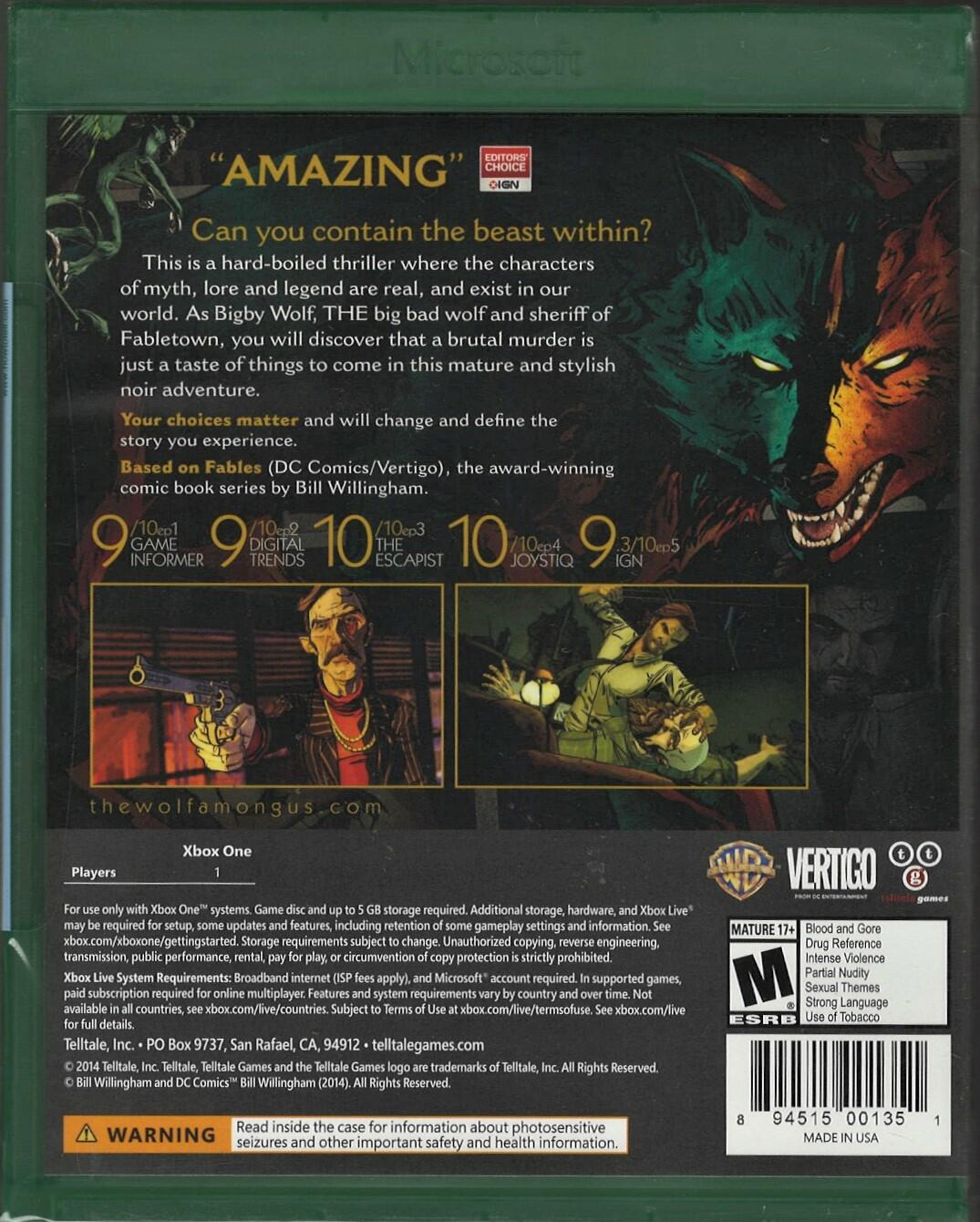 The Wolf Among Us - Xbox One