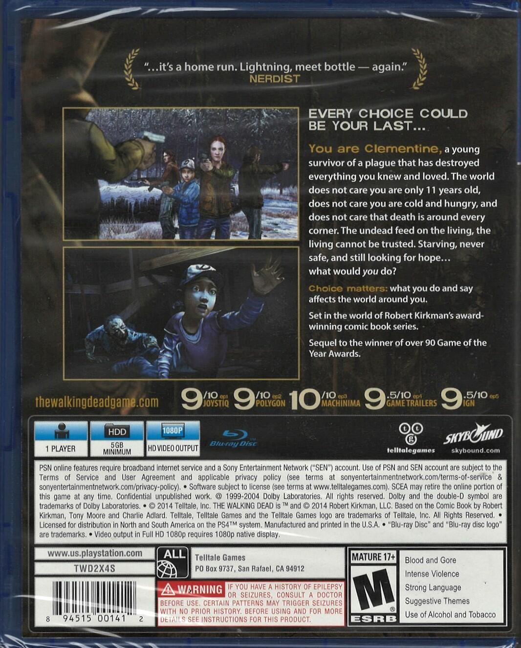 The Walking Dead: Season 2 - PlayStation 4