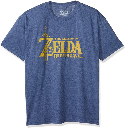 Legend of Zelda Breath of the Wild T-Shirt (Blue Logo size L)