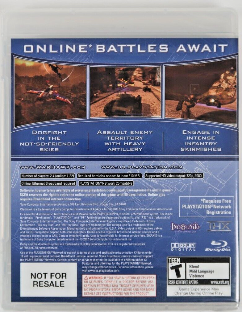 Warhawk (Game Only) - PlayStation 3