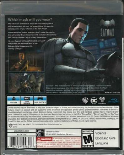 Batman: The Telltale Series - PlayStation 3