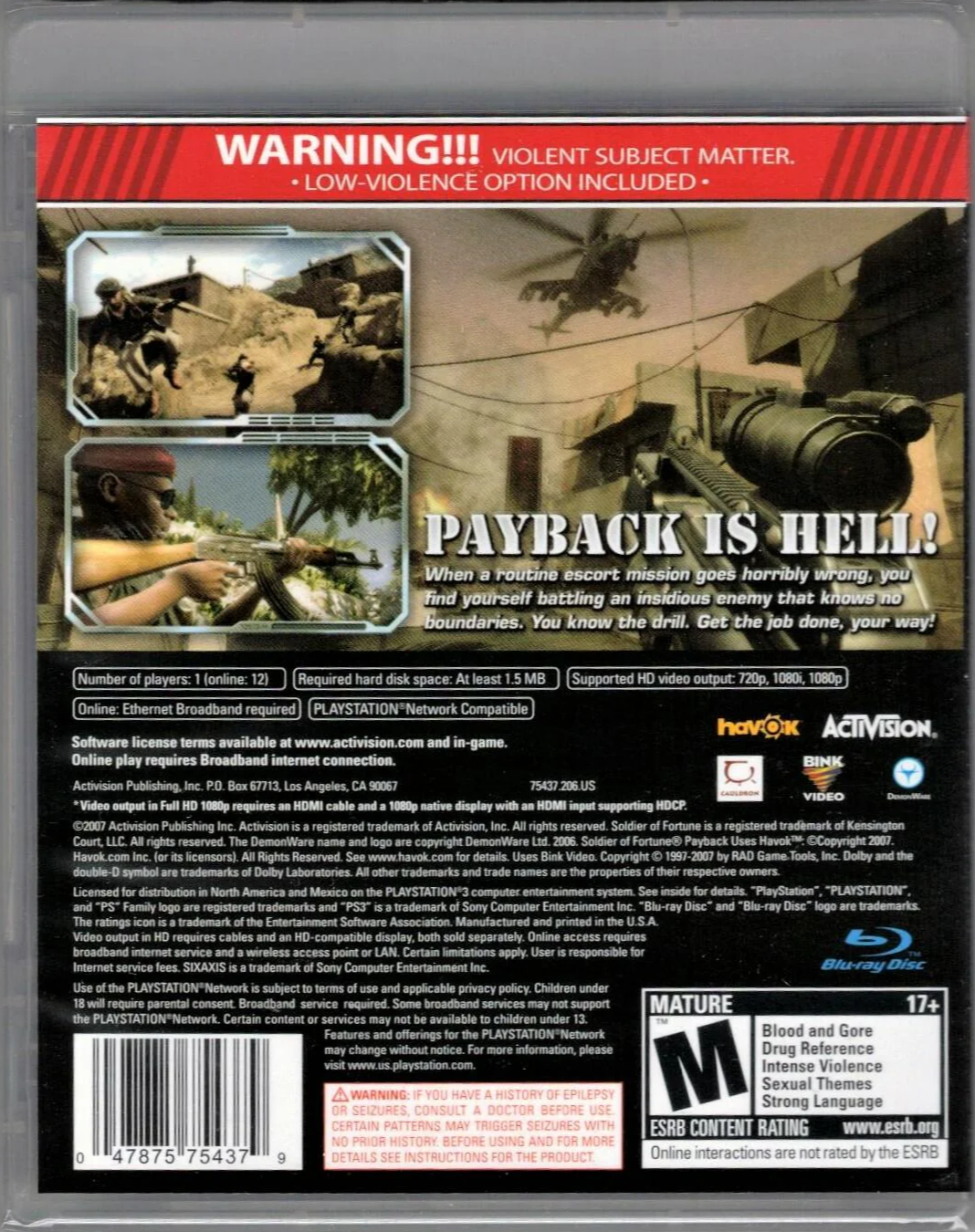 Soldier of Fortune: Payback - PlayStation 3