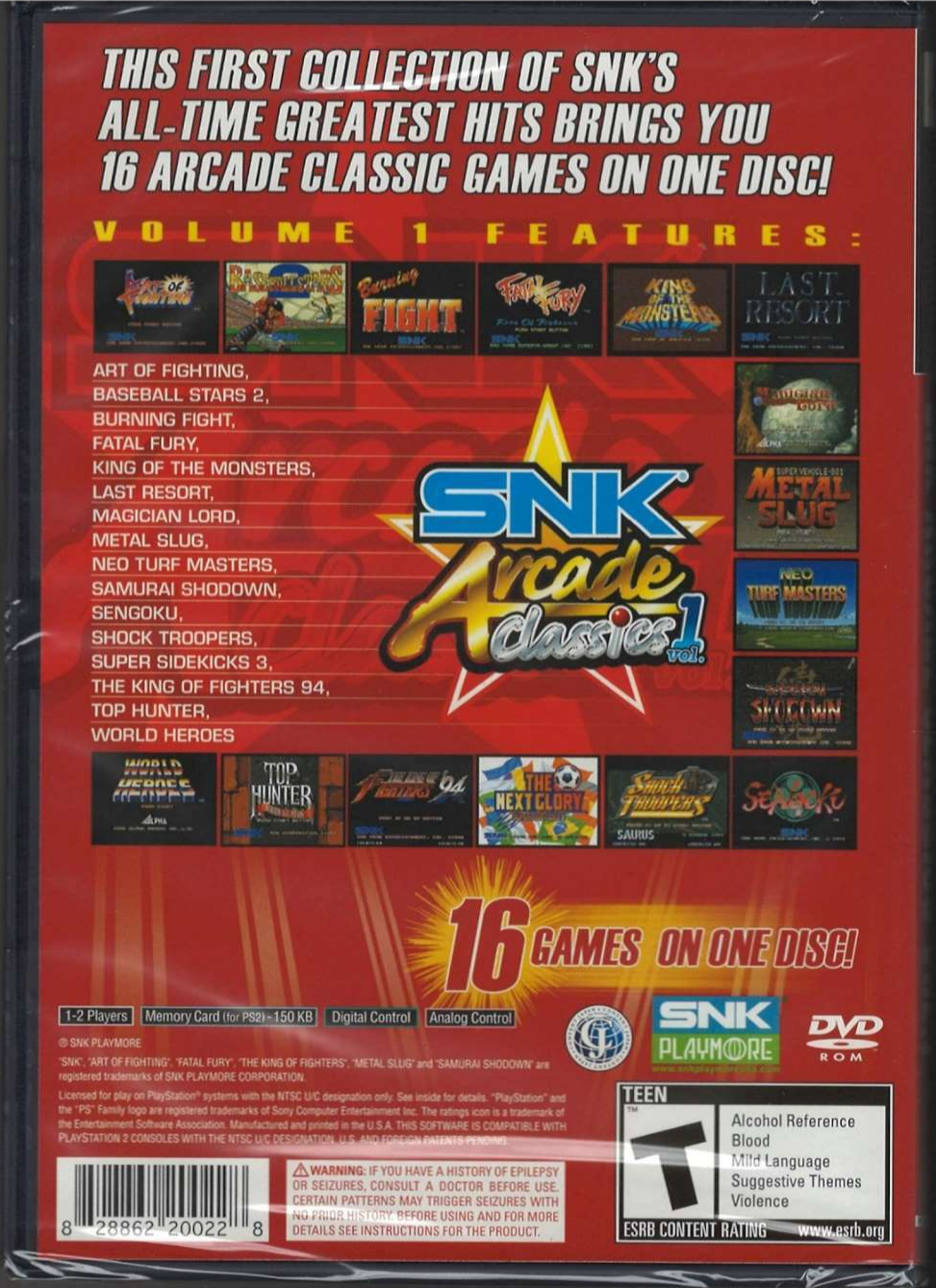 SNK Arcade Classics vol. 1 - PlayStation 2