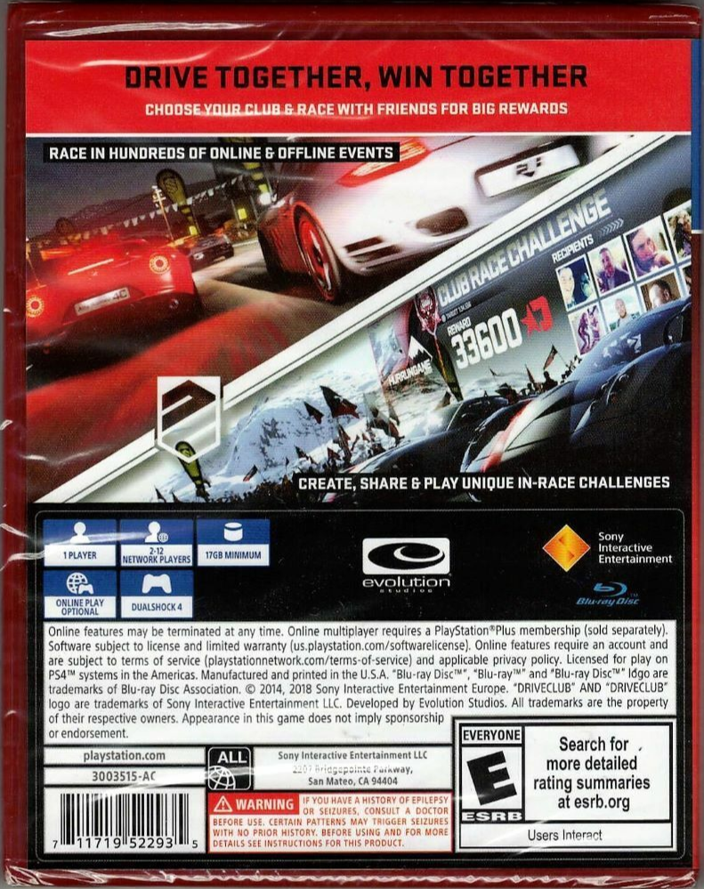 DriveClub HITS - PlayStation 4