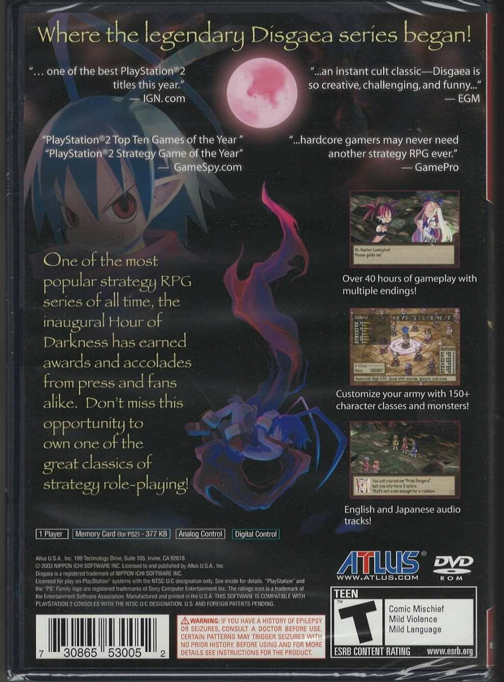 Disgaea: Hour Of Darkness (Greatest Hits) - PlayStation 2