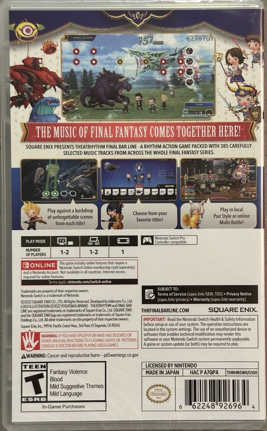 Theathrhythm Final Bar Line - Nintendo Switch
