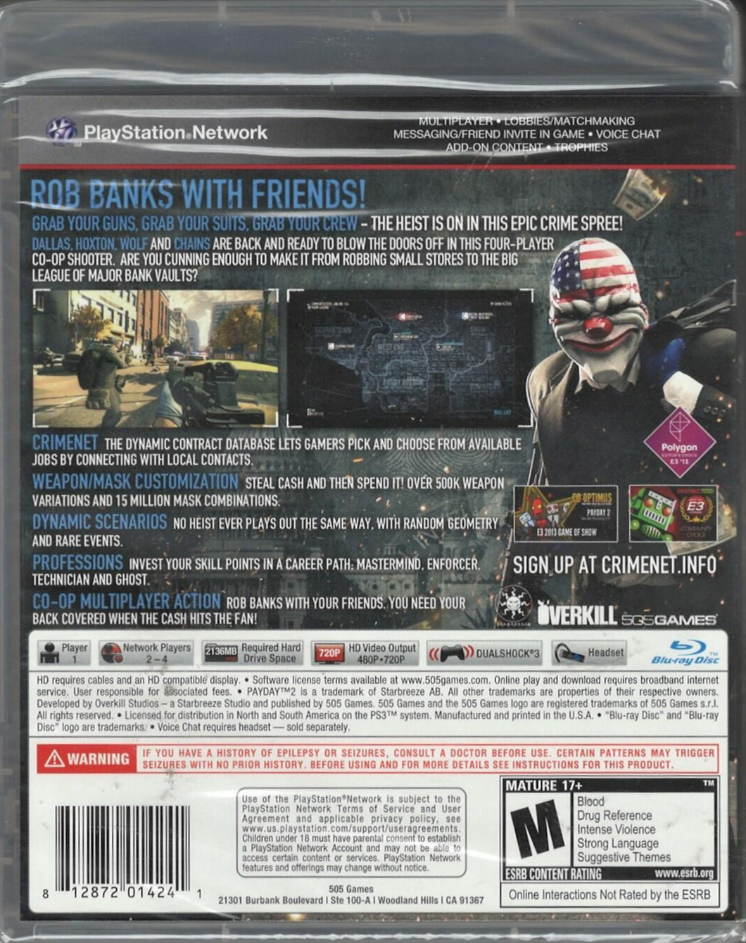 Payday 2 - PlayStation 3