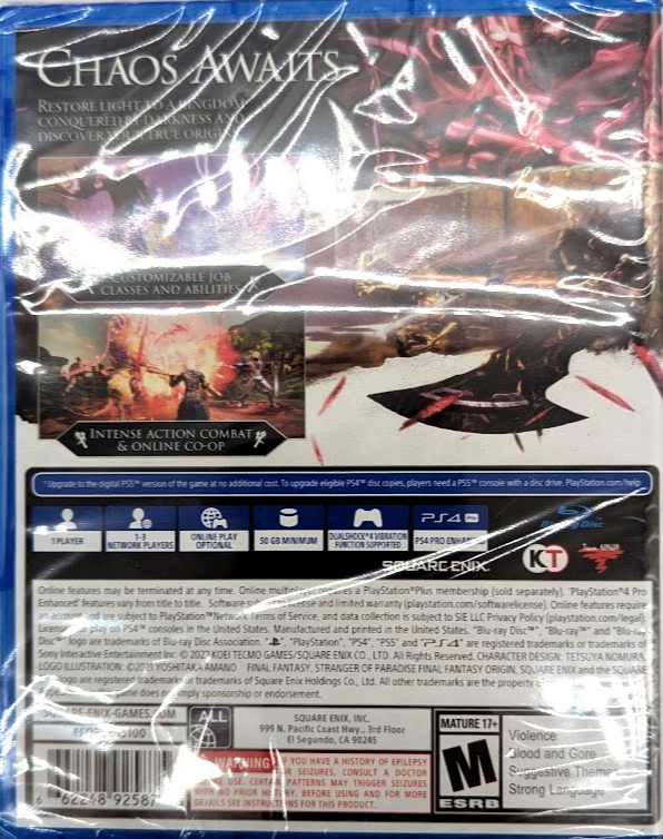 Stranger of Paradise Final Fantasy Origin - PlayStation 4