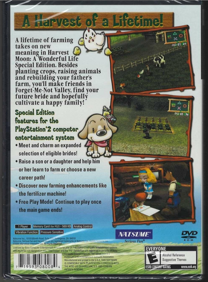 Harvest Moon A Wonderful Life Special Edition - PlayStation 2