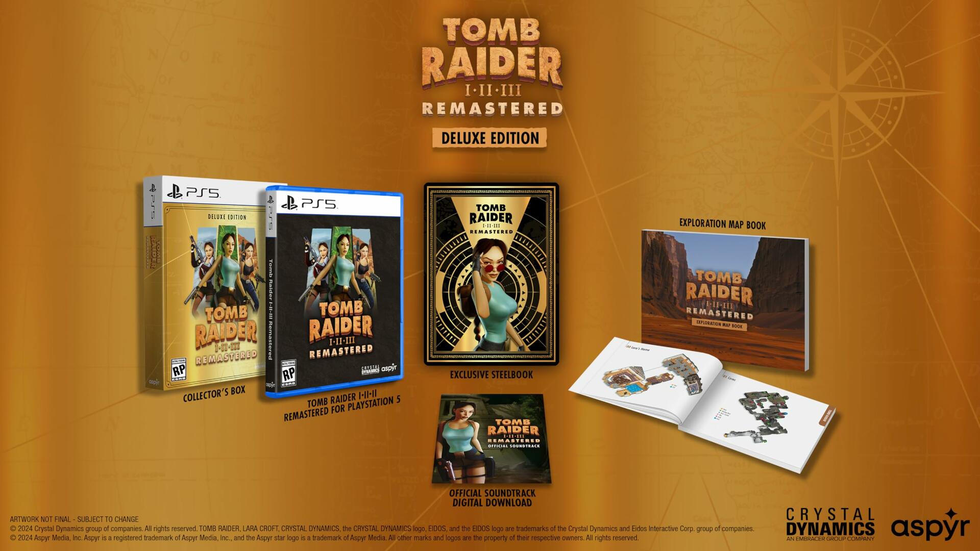 Tomb Raider I-III Remastered Starring Lara Croft Deluxe Edition - PlayStation 5