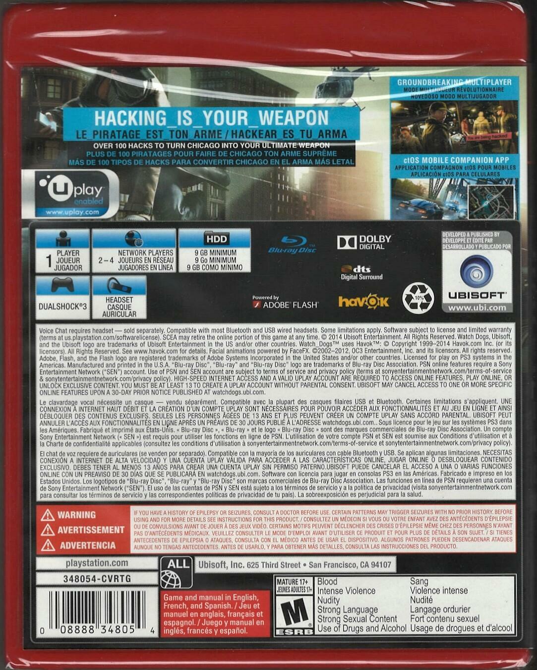 Watch Dogs (Greatest Hits) - PlayStation 3