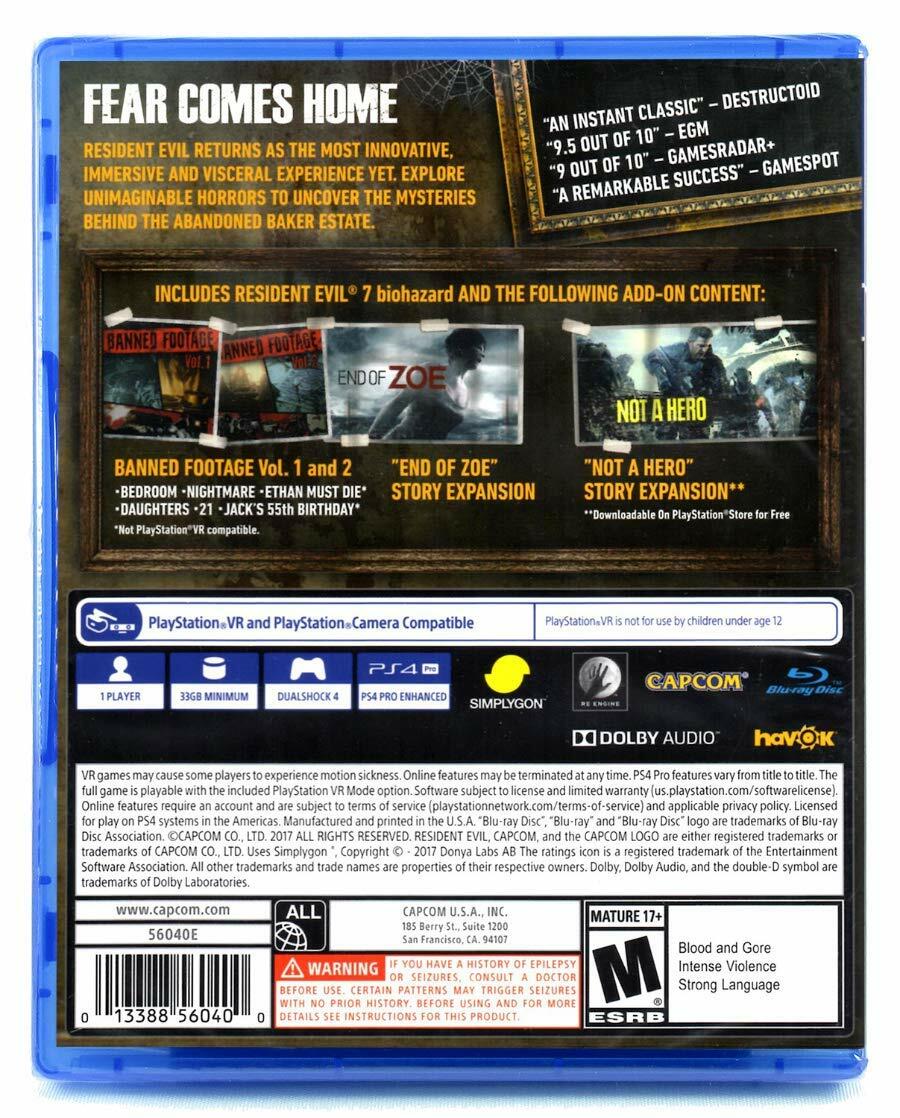 Resident Evil 7 Biohazard Gold Edition - PlayStation 4