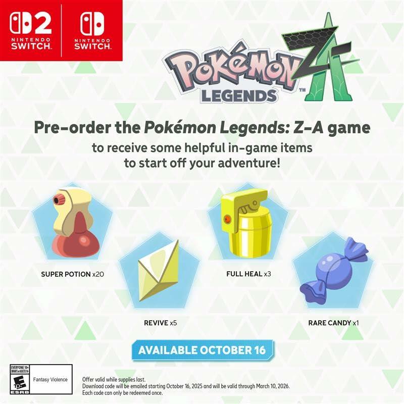 Pokemon Legends: Z-A - Nintendo Switch 2